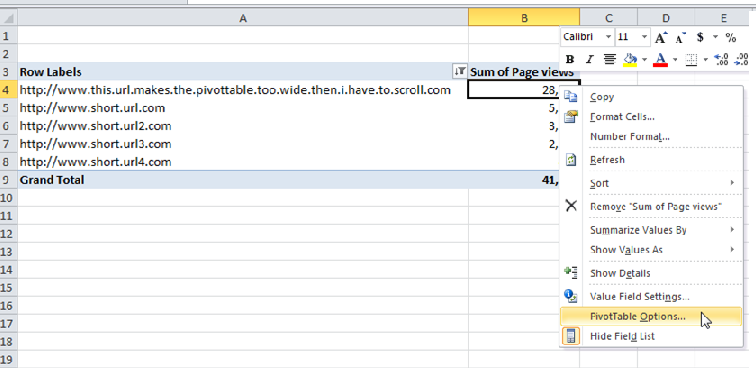 How To Resize Pivot Chart In Excel